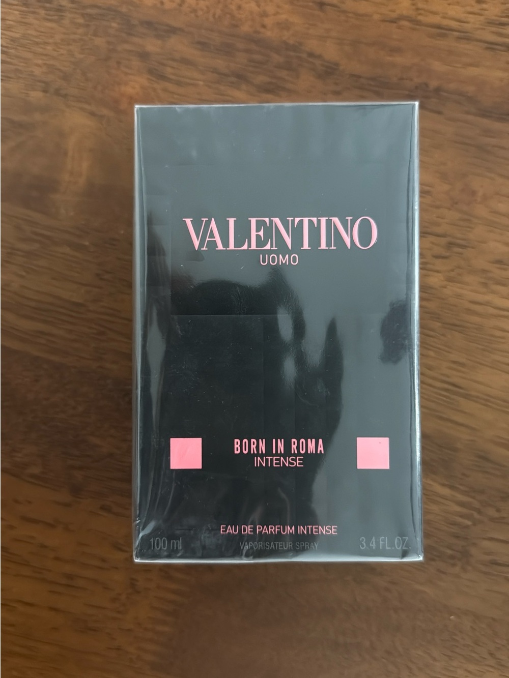 Valentino Uomo Fragrance Bottle - Black & Pink Accents